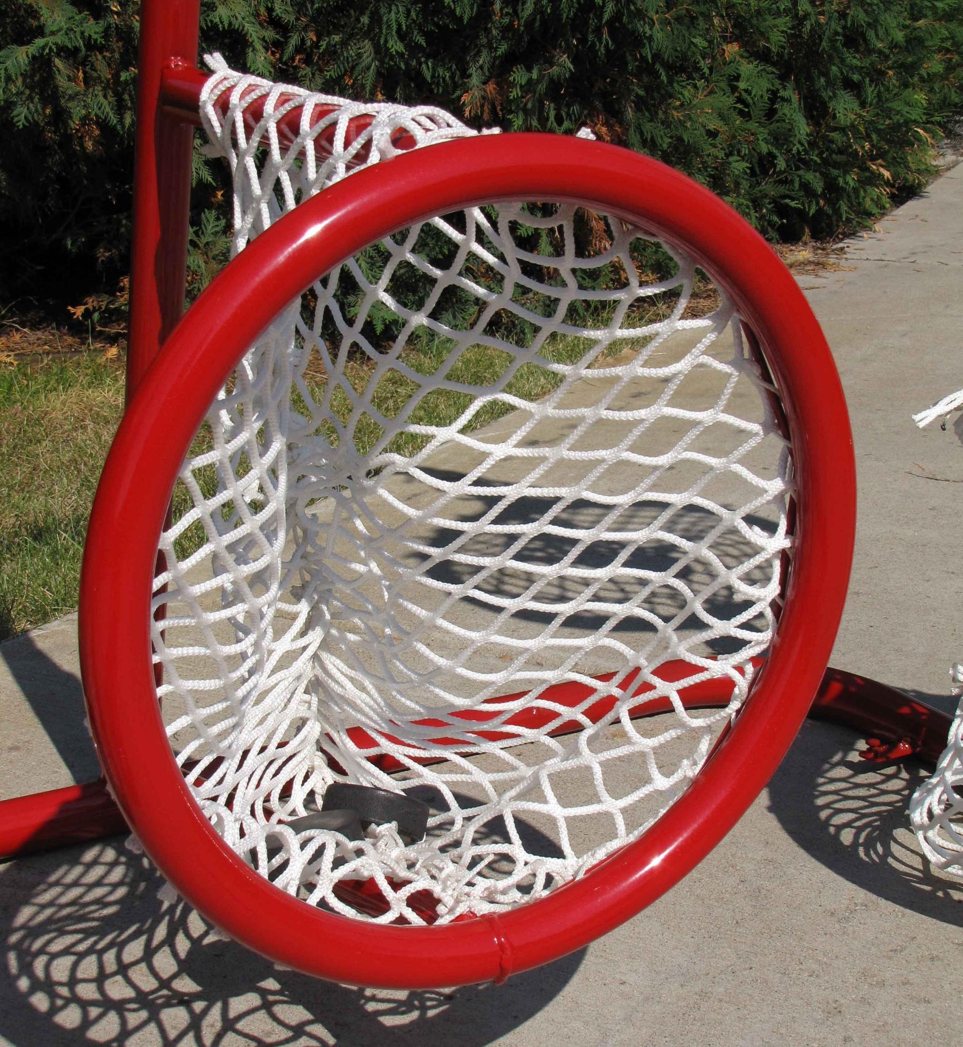 6’ x 4’ Steel Hockey Training Goal Front with Five Circular Shooting Holes; Welded Lacing Bar for Attaching Net; For Hockey Shooting Practice and Accuracy.