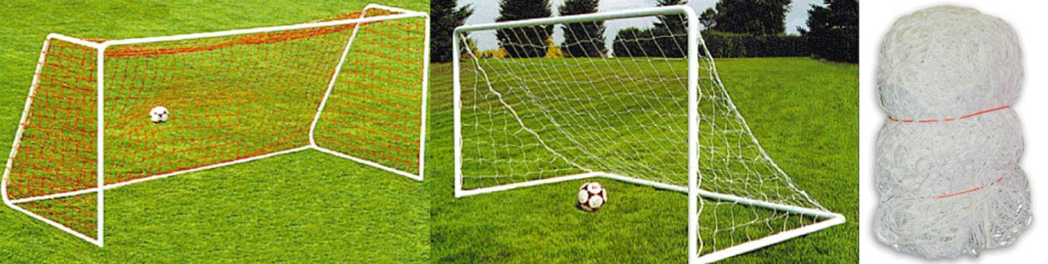 Replacement Net for Steel Soccer Goal; White, Braided Polyethylene Soccer Netting with 4.5” x 4.5” Square Mesh.